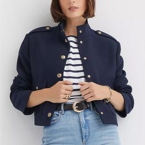 LOFT Navy Blue Wool Blend Women's Jacket